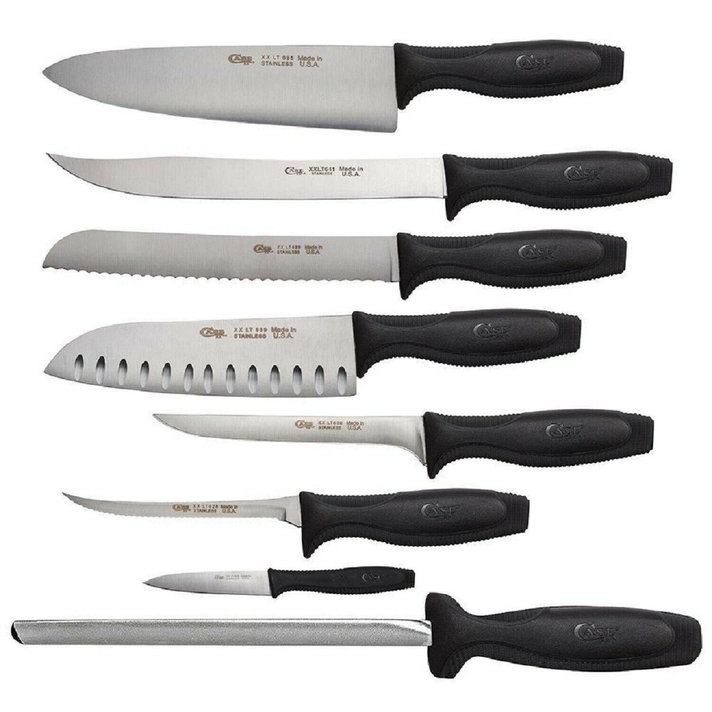 Case XX Household Cutlery Kitchen Lightweight Black Synthetic Slicing Knife Knives