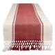 preview thumbnail 30 of 46, Porch & Den Cree Dobby Stripe Table Runner 13x108 - Barn Red