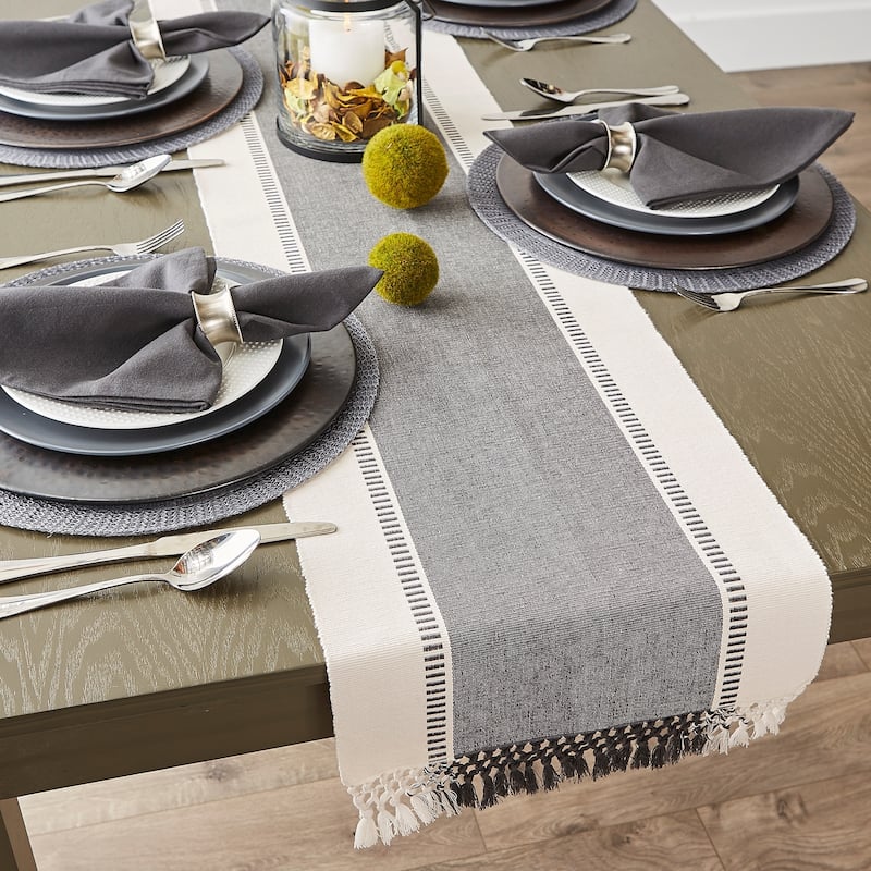 Porch & Den Cree Dobby Stripe Table Runner