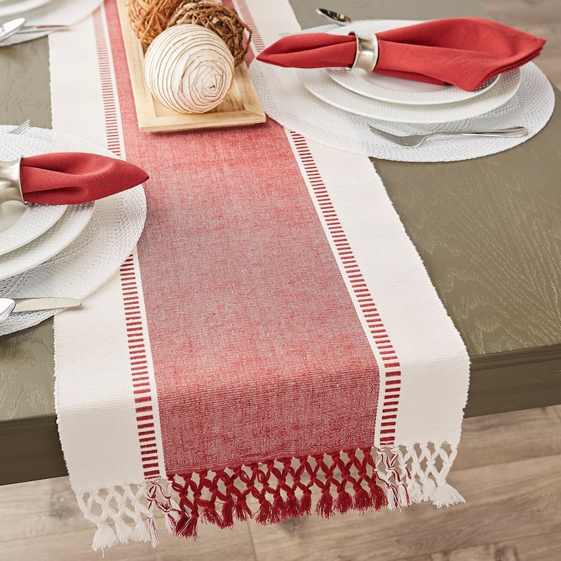 Porch & Den Cree Dobby Stripe Table Runner