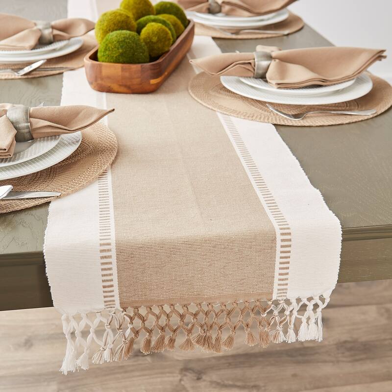 Porch & Den Cree Dobby Stripe Table Runner