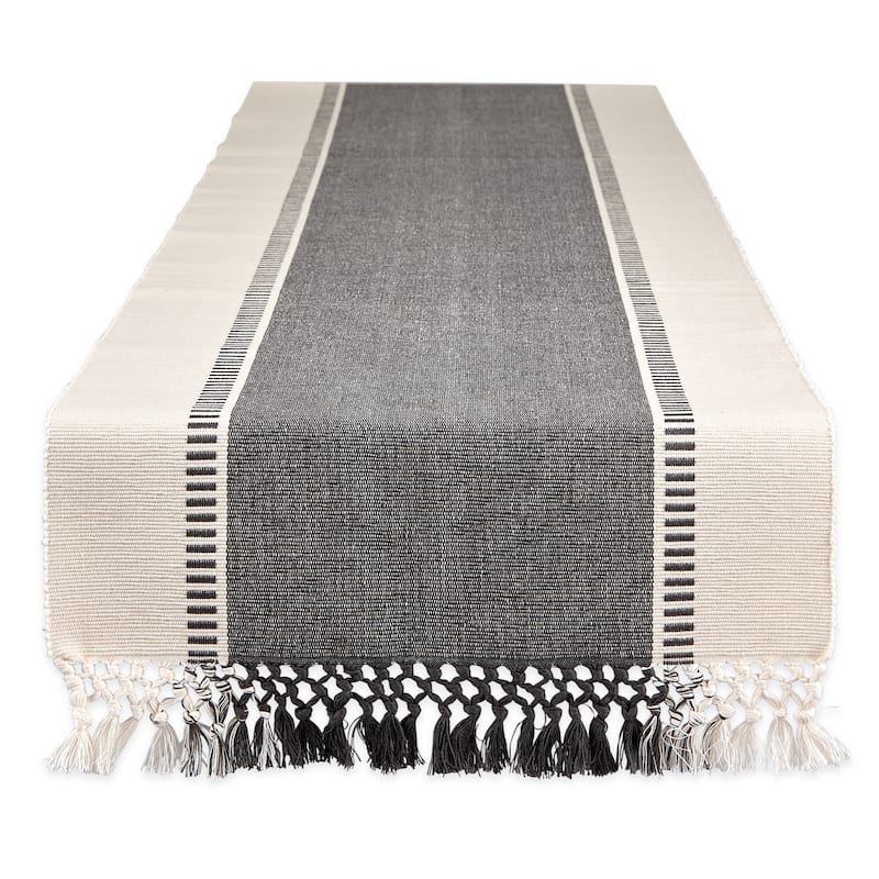 Porch & Den Cree Dobby Stripe Table Runner - 13x108 - Mineral