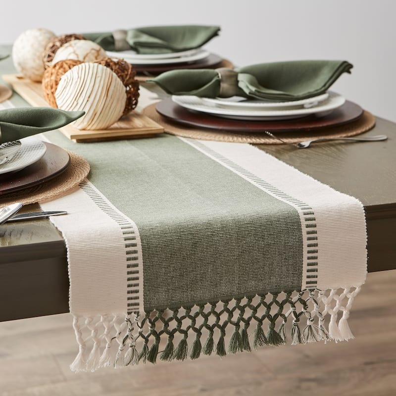 Porch & Den Cree Dobby Stripe Table Runner