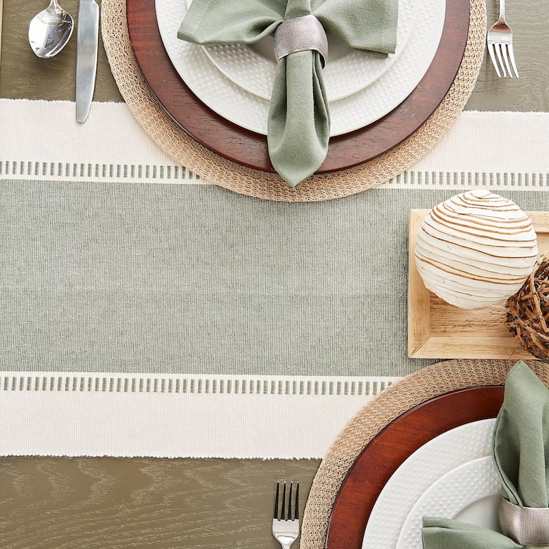Porch & Den Cree Dobby Stripe Table Runner