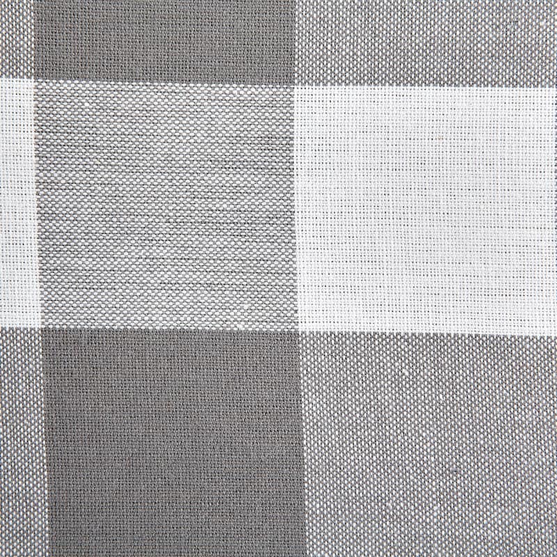 DII Gray & White Buffalo Check Table Runner