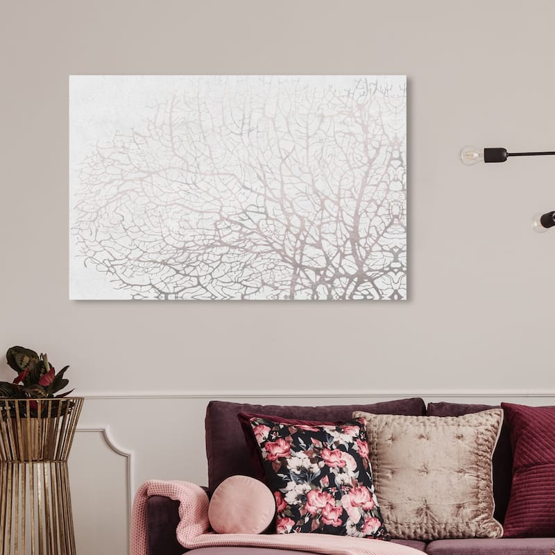 Wynwood Studio 'Seatree Concrete' Nautical and Coastal Wall Art Canvas Print - Gray, White