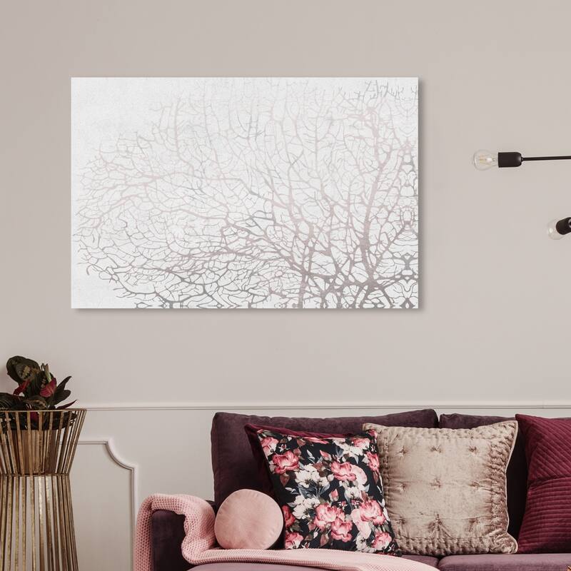 Wynwood Studio 'Seatree Concrete' Nautical and Coastal Wall Art Canvas Print - Gray, White - 36 x 24
