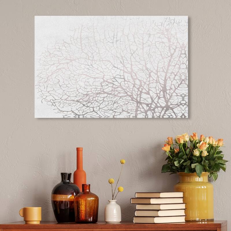 Wynwood Studio 'Seatree Concrete' Nautical and Coastal Wall Art Canvas Print - Gray, White - 30 x 20