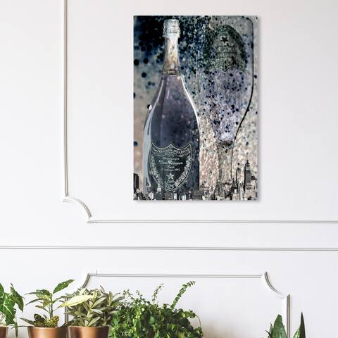 Wynwood Studio 'The City Is Ours' Drinks and Spirits Wall Art Canvas Print - Gray, Blue