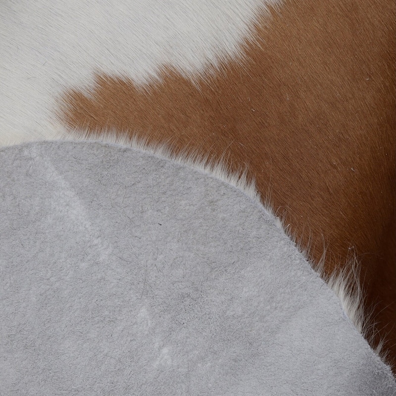 Carbon Loft McCrea Real Brown and White Cowhide Rug - 7' x 6' - 6' x 7'