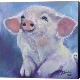 Marcia Baldwin 'Feed Me Little Pink Piglet' Canvas Art