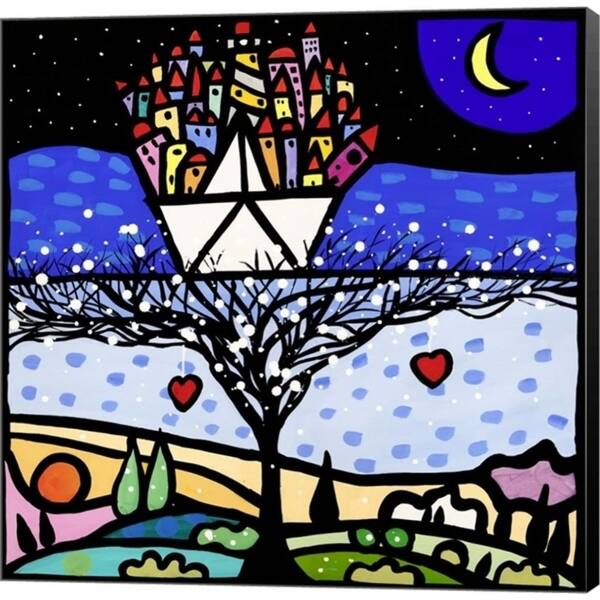 slide 1 of 1, Wallas 'Ancorati al Cuore' Canvas Art
