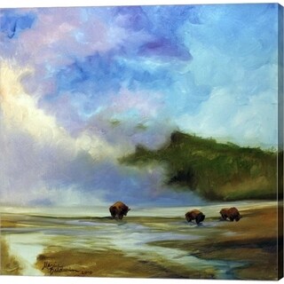 Marcia Baldwin 'Yellowstone Buffalo Landscape' Canvas Art