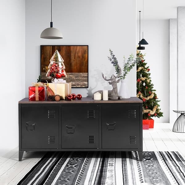 Shop Carbon Loft Guldur Metal Storage Cabinet Tv Stand On Sale