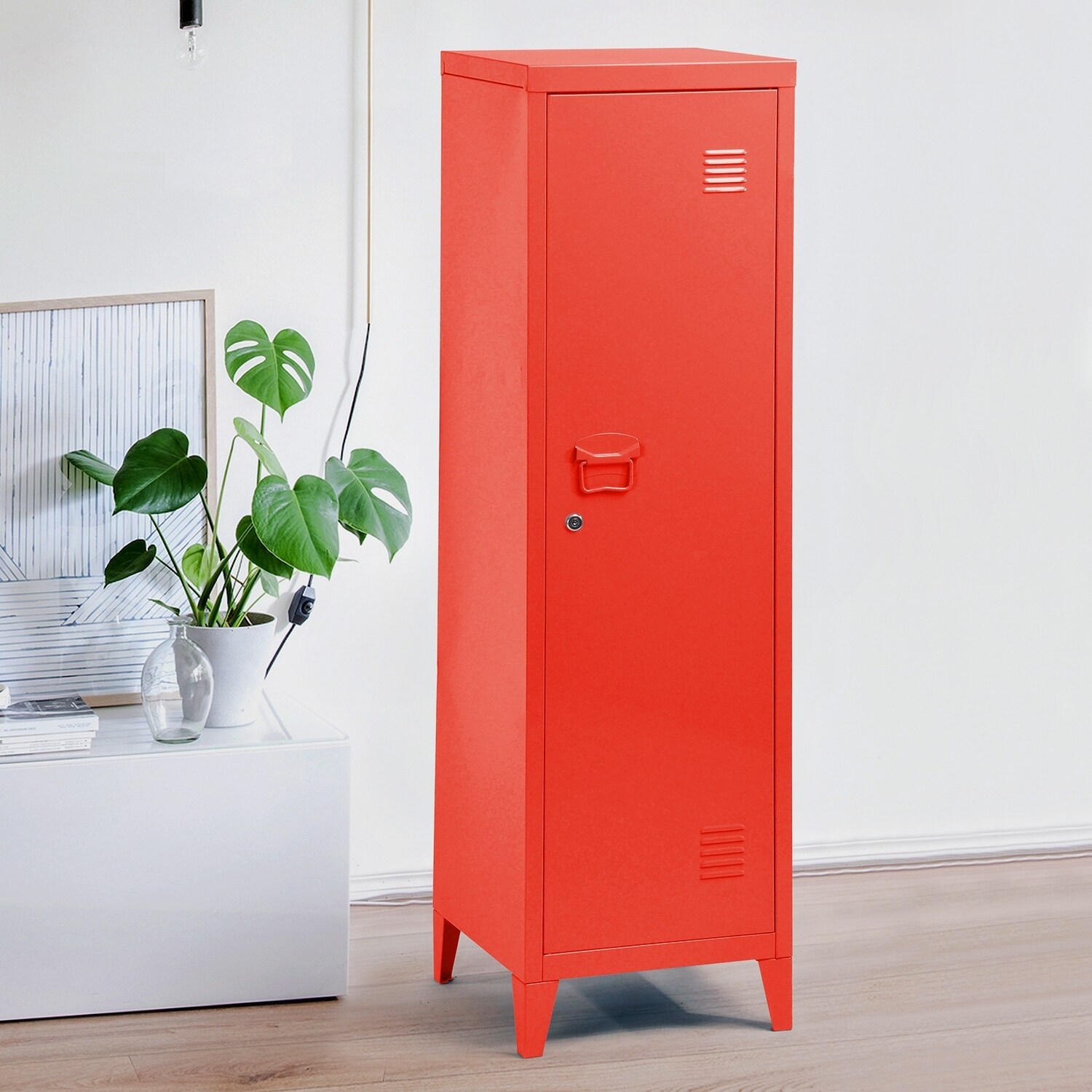 Shop Carbon Loft Naur 1 Door Wardrobe Metal Storage Cabinet On