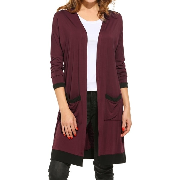 long knee length cardigan sweater