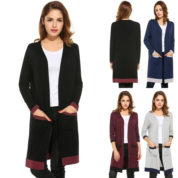 long knee length cardigan sweater