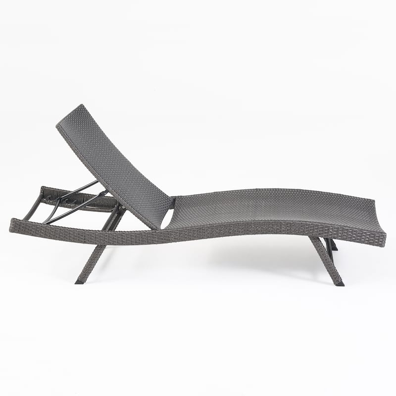 Kauai Outdoor 3 Piece Wicker Chaise Lounge Set by Christopher Knight home