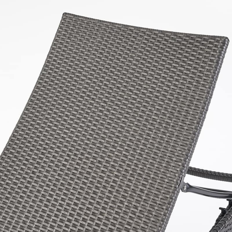 Kauai Outdoor 3 Piece Wicker Chaise Lounge Set by Christopher Knight home