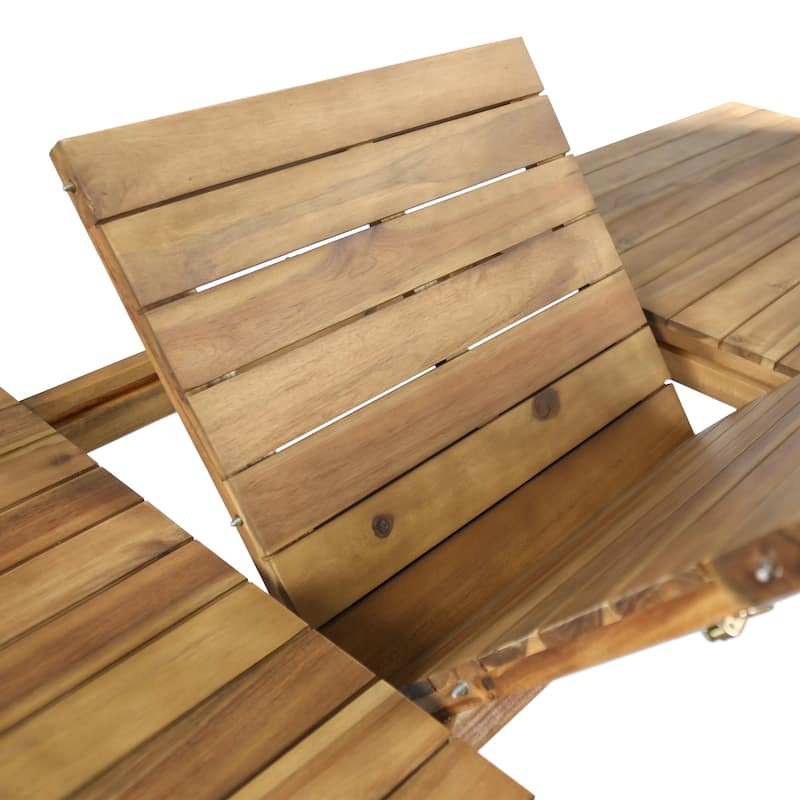 Alondra Outdoor Expandable 6 Seater Acacia Wood Dining Set by Christopher Knight Home