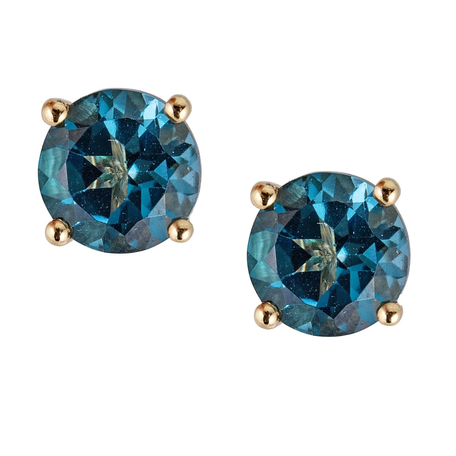 10k Yellow Gold London Blue Topaz Earring By Anika And August 10k Yellow Gold London Blue Topaz Earring By Anika And August