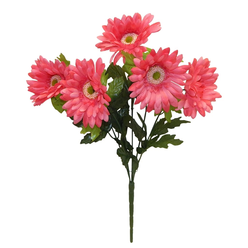 21" tall satin gerbera daisy bush