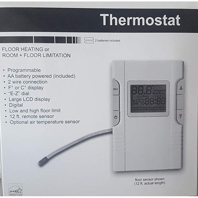 Shop King Electric Efp Programable Floor Heating Thermostat W Limit Battery Powered 1 8 240v 16 Amp Free Shipping Today Overstock