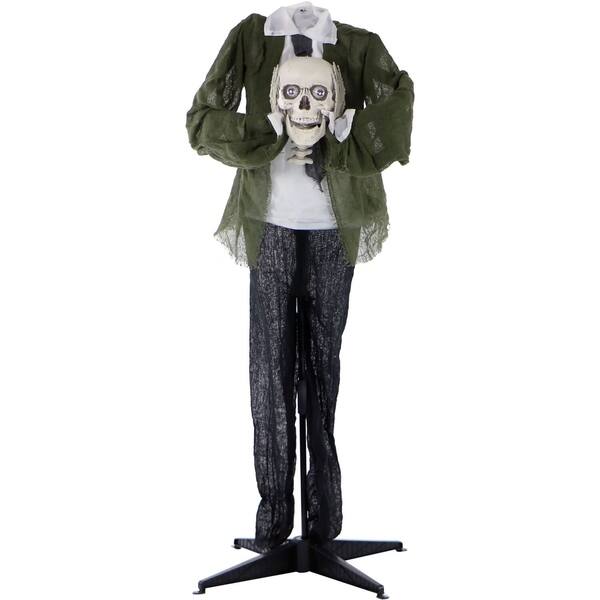 Shop Life Size Animated Headless Man Prop Holding Talking Skull