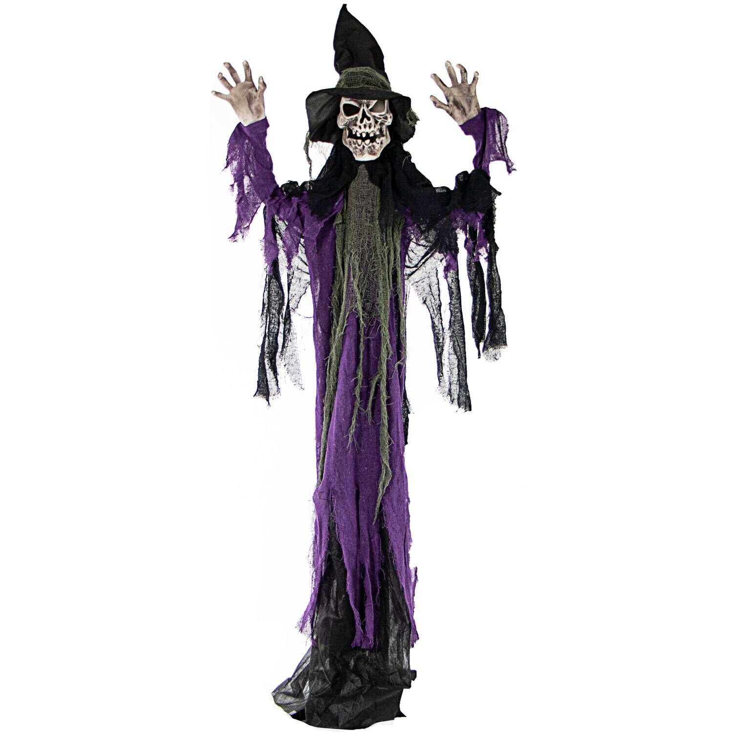 Lifesize 6 Light Up Talking Witch Halloween Standing Prop Decoration Home Kitchen Outdoor Holiday Decorations Snowrobin Jp