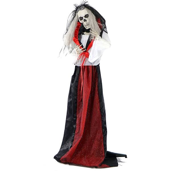 Shop Life Size Animated Moaning Skeleton Bride Prop W Flashing