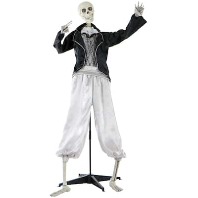 Life-Size Animated Talking Skeleton Groom, Flashing Eyes, Halloween