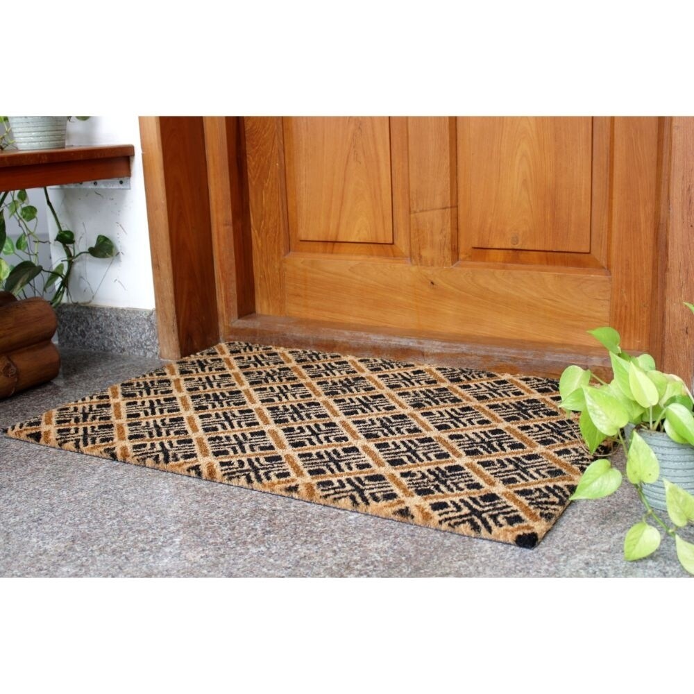 Non Slip Natural Coir Welcome Indoor Outdoor Door Mats Doormats 70cm Plain x2 