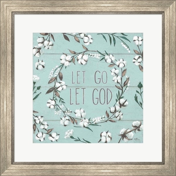 Janelle Penner 'Blessed VII Mint Let Go Let God' Framed Art