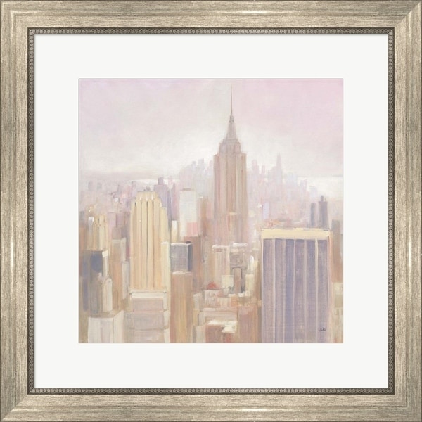 Julia Purinton 'Manhattan in the Mist' Framed Art