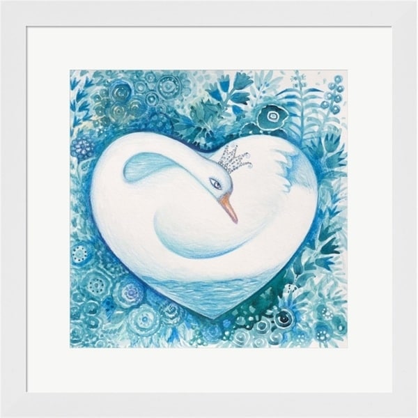 Oxana Zaika 'White Swan' Framed Art