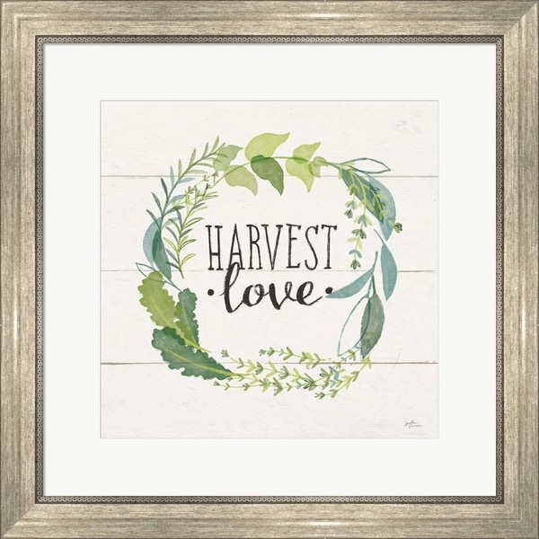 Janelle Penner 'Fine Herbs III Foliage and Shiplap' Framed Art
