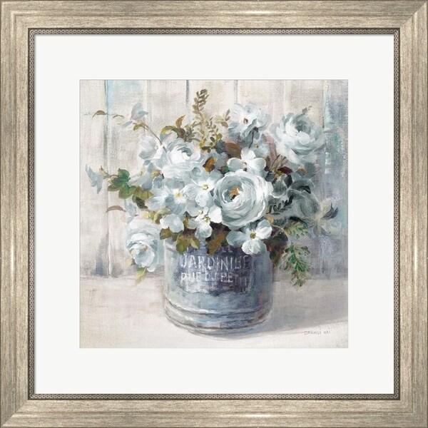 Danhui Nai 'Garden Blooms I Blue Crop' Framed Art