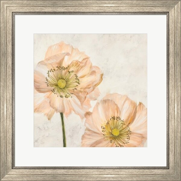 Luca Villa 'Poppies in Pink I' Framed Art