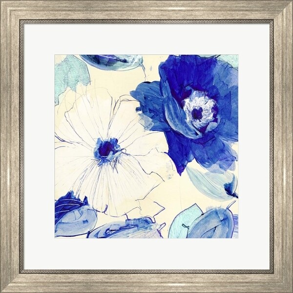 Kelly Parr 'Toile Fleurs I' Framed Art