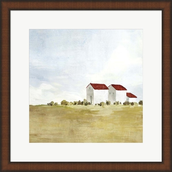Isabelle Z 'Red Farm House II' Framed Art
