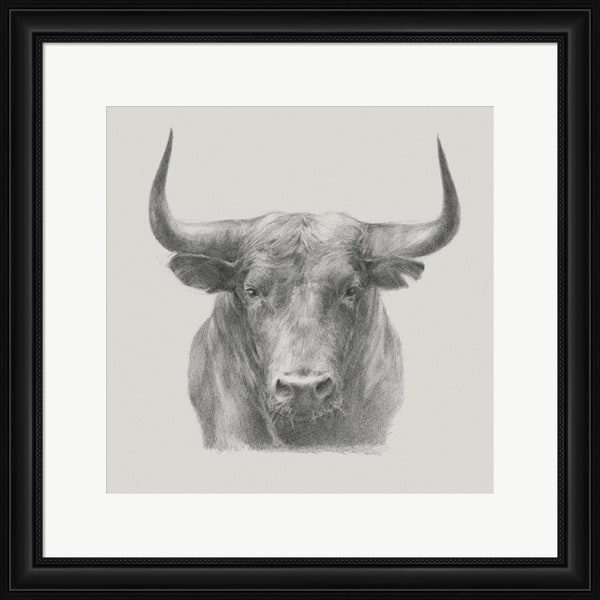 Ethan Harper 'Black Bull' Framed Art