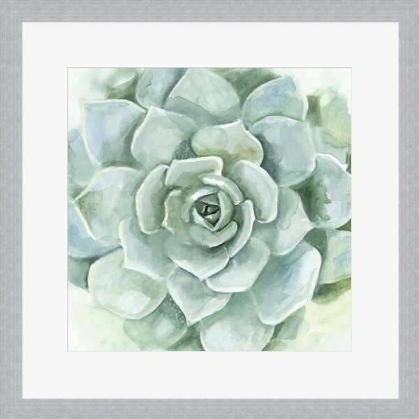Victoria Borges 'Verdant Succulent I' Framed Art