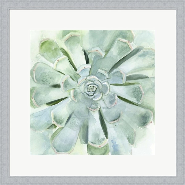 Victoria Borges 'Verdant Succulent IV' Framed Art