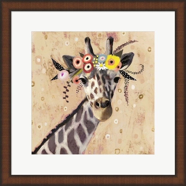 Victoria Borges 'Klimt Giraffe II' Framed Art