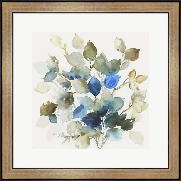 Asia Jensen 'Blue Leaves II' Framed Art