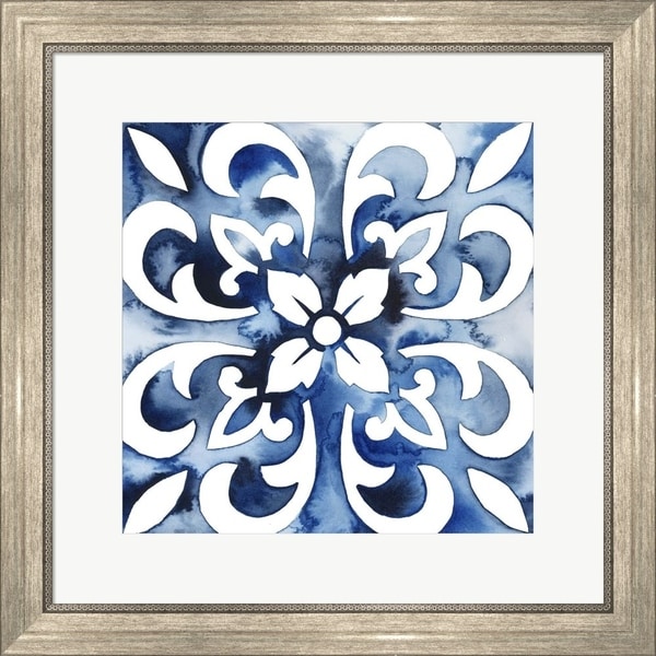 Grace Popp 'Cobalt Tile II' Framed Art