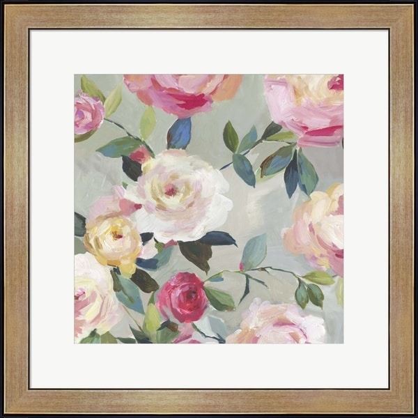 Asia Jensen 'Cascade of Roses II' Framed Art