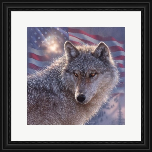 Collin Bogle 'Lone Wolf America' Framed Art