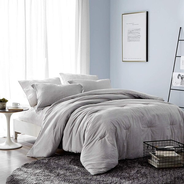 Macha Dark Gray - Yarn Dyed Stripes Comforter - Overstock - 29238335