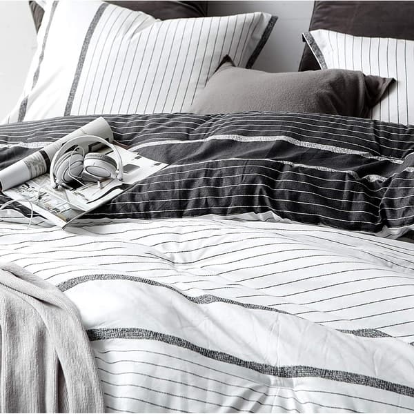 Shop Kappel Black And White Stripes Comforter 100 Cotton